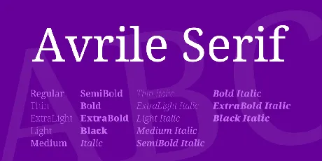 Avrile Serif font