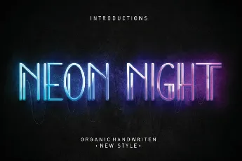 Neon Night Display font