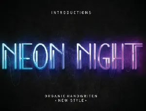 Neon Night Display font