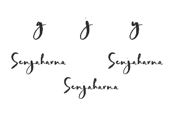 Senjaharna Demo font