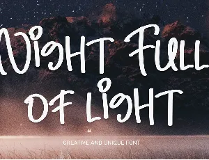 Night Full Of Light font