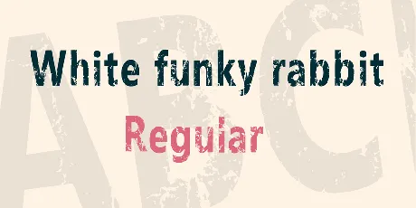 White funky rabbit font