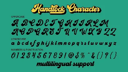 Handlock font