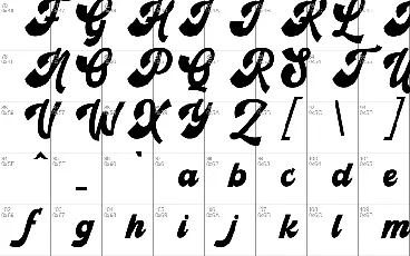 Handlock font