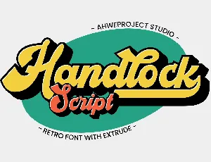 Handlock font