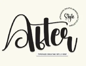 After Script font