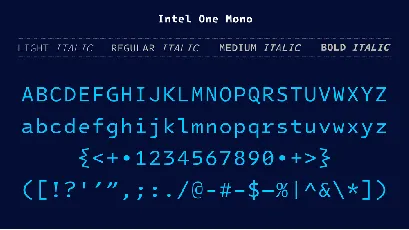 IntelOne Mono font