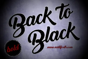 Back to Black Demo font