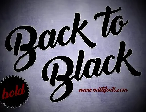 Back to Black Demo font