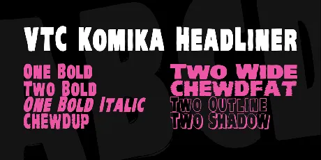 VTC Komika HeadLiner font