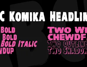 VTC Komika HeadLiner font