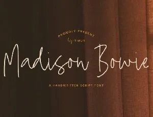 Madison Bowie font