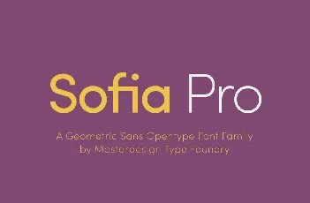 Sofia Pro font