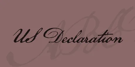 US Declaration font