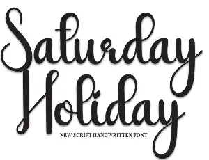 Saturday Holiday font