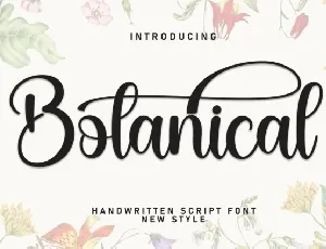 Botanical Script font