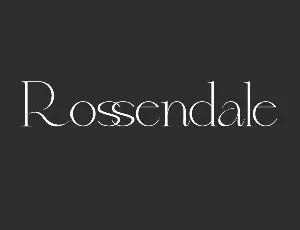 Rossendale Demo font