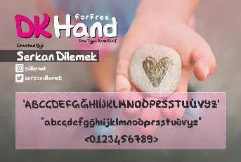 DK Hand font