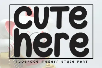 Cute Here Display font