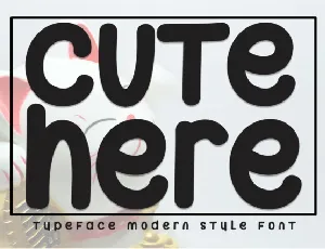 Cute Here Display font