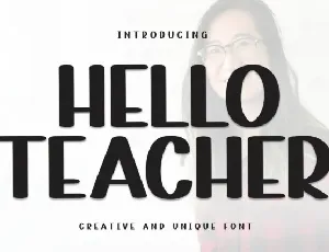 Hello Teacher Display font