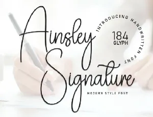 Ashley Signature font