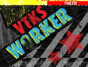 VTKS WORKER font