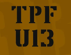 TPF U13 font