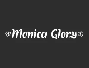 Monica Glory font