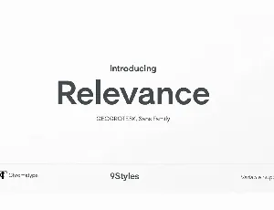 Relevance font