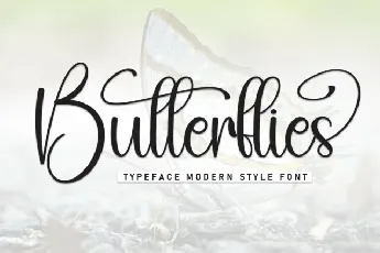 Butterflies Calligraphy font