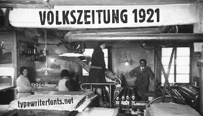 Volkszeitung 21 font