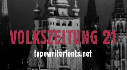 Volkszeitung 21 font