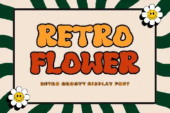 Retro Flower font