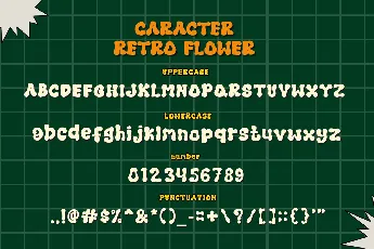 Retro Flower font