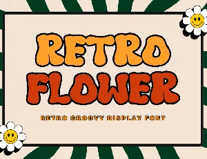 Retro Flower font