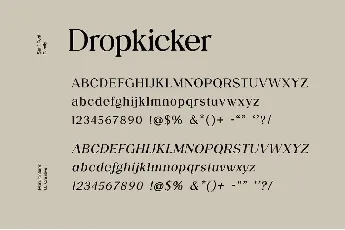 Dropkicker font