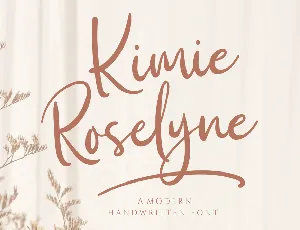 Kimie Roselyne Script font