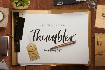 Thumbler Pen Brush Script font