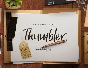 Thumbler Pen Brush Script font