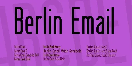 Berlin Email Family font