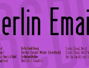 Berlin Email Family font