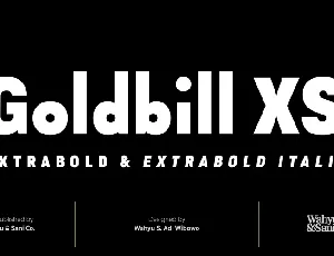 Goldbill XS font