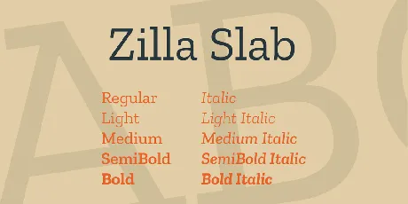 Zilla Slab font