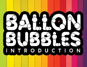 Ballon Bubbles Display font