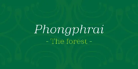 Phongphrai font
