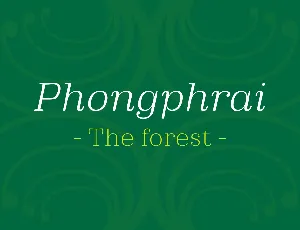 Phongphrai font