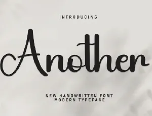 Another Script Typeface font