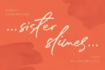 Sister Slimes Script font