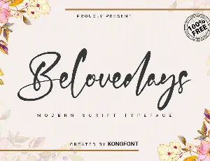 Belovedays font